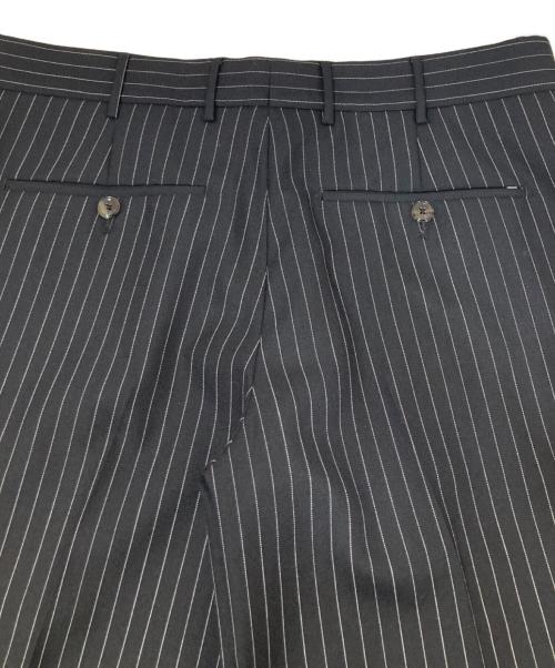 PT TORINO（ピーティートリノ）PT TORINO (ピーティートリノ) ノープリーツ スラックス ブラック×ホワイト サイズ:48の古着・服飾アイテム