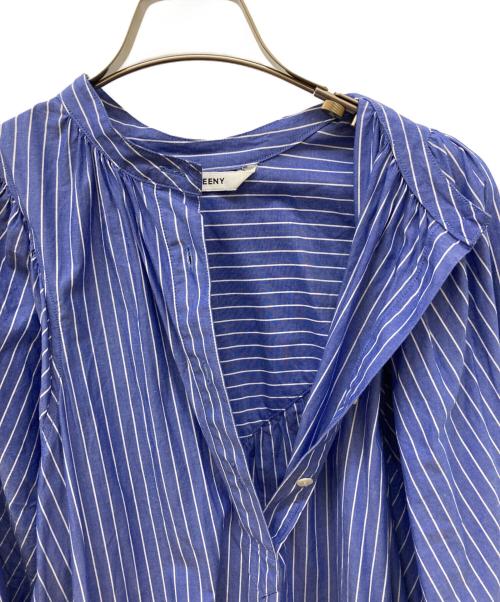 PHEENY（フィーニー）PHEENY (フィーニー) TYPEWRITER PUFF SLEEVE SHIRT DRESS ブルー サイズ:FREEの古着・服飾アイテム