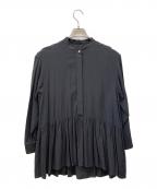 23区ニジュウサンク）の古着「ドレープドビークロス チュニック ブラウス」｜グレー