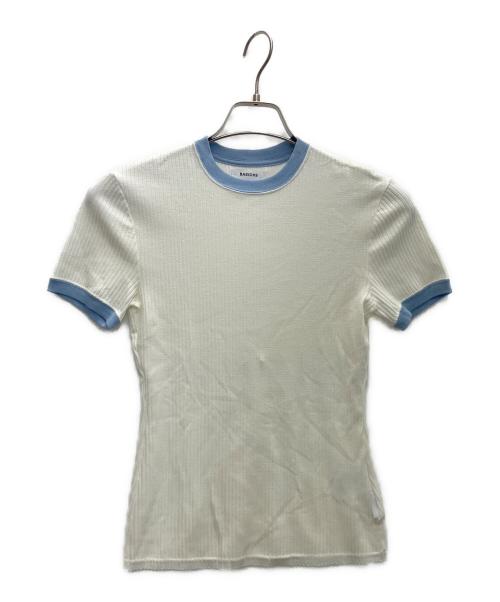 BASICKS（ベイシックス）BASICKS (ベイシックス) トリムTシャツ ホワイト サイズ:Mの古着・服飾アイテム
