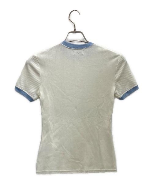 BASICKS（ベイシックス）BASICKS (ベイシックス) トリムTシャツ ホワイト サイズ:Mの古着・服飾アイテム