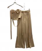 H&M×ROKHエイチアンドエム×ロク）の古着「ベルテッドコルセット&パンツ」｜ベージュ