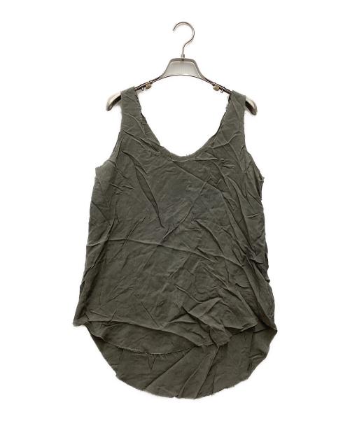 ETRE TOKYO（エトレトウキョウ）ETRE TOKYO (エトレトウキョウ) カットオフキュプラタンクトップ&リラックスパンツ グレー サイズ:SIZE TOP:F/PT:Mの古着・服飾アイテム