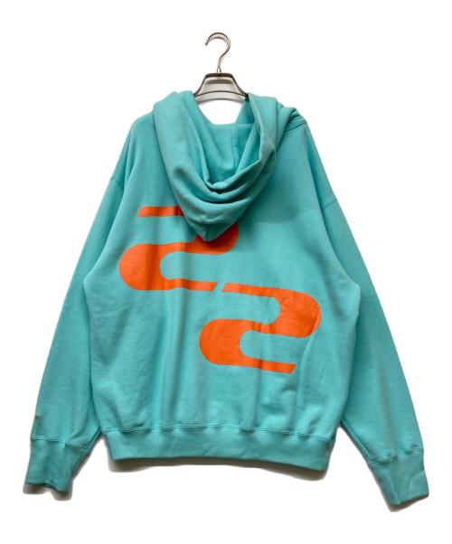 YUKI TSUNODA（ユキ ツノダ）YUKI TSUNODA (ユキ ツノダ) プルオーバーパーカー ターコイズブルー サイズ:Lの古着・服飾アイテム