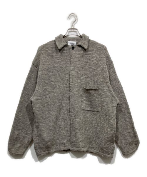 BASICKS（ベイシックス）BASICKS (ベイシックス) ニットジャケット グレー サイズ:Mの古着・服飾アイテム