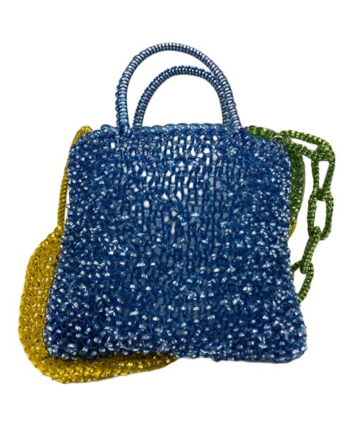 ANTEPRIMA（アンテプリマ）ANTEPRIMA (アンテプリマ) BEA BONGIASCA スクエア スモール ワイヤーバッグ シャンパンブルー×シャンパングリーン×マの古着・服飾アイテム