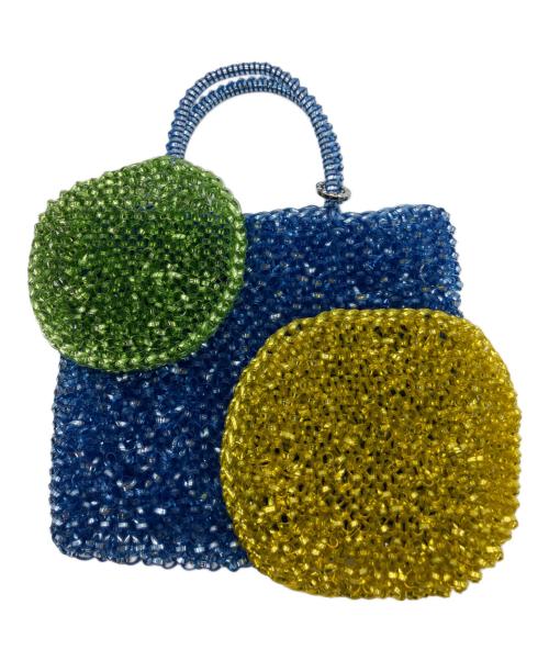 ANTEPRIMA（アンテプリマ）ANTEPRIMA (アンテプリマ) BEA BONGIASCA スクエア スモール ワイヤーバッグ シャンパンブルー×シャンパングリーン×マの古着・服飾アイテム