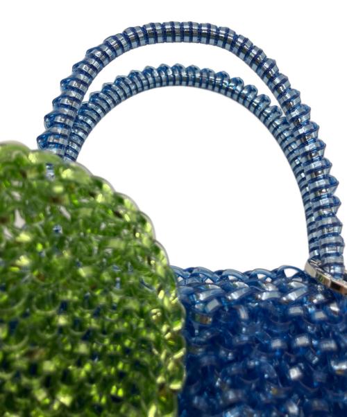 ANTEPRIMA（アンテプリマ）ANTEPRIMA (アンテプリマ) BEA BONGIASCA スクエア スモール ワイヤーバッグ シャンパンブルー×シャンパングリーン×マの古着・服飾アイテム