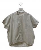 pritプリット）の古着「ショートスリーブコクーンシャツ」｜ベージュ