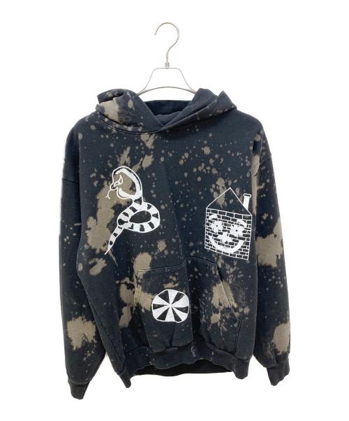 BRAIN DEAD（ブレインデッド）BRAIN DEAD (ブレインデッド) SLAM JAM (サイアム ジャム) プルオーバーパーカー ブラック サイズ:Lの古着・服飾アイテム