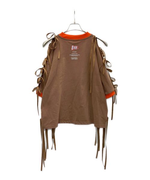 8IGB community clothing（エイトアイジービー コミュニティ クロージング）8IGB community clothing (エイトアイジービー コミュニティ クロージング) レースアップTシャツ ブラウン サイズ:-の古着・服飾アイテム