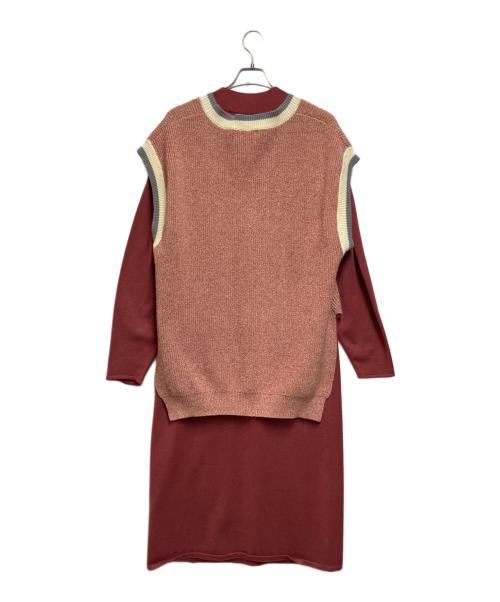 PAMEO POSE（パメオポーズ）PAMEO POSE (パメオポーズ) Multi 2way Knit Dress ピンク サイズ:FREEの古着・服飾アイテム