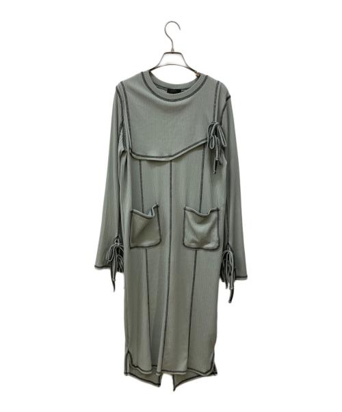 Candy Stripper（キャンディーストリッパー）Candy Stripper (キャンディーストリッパー) PATCH AND DARN ドレス グレー サイズ:2の古着・服飾アイテム