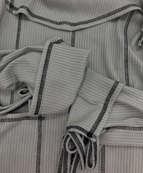 Candy Stripper（キャンディーストリッパー）Candy Stripper (キャンディーストリッパー) PATCH AND DARN ドレス グレー サイズ:2の古着・服飾アイテム