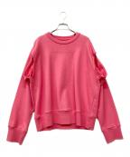 MM6 Maison Margielaエムエムシックスメゾンマルジェラ）の古着「ロゴエンブロイダリースウェット」｜ピンク