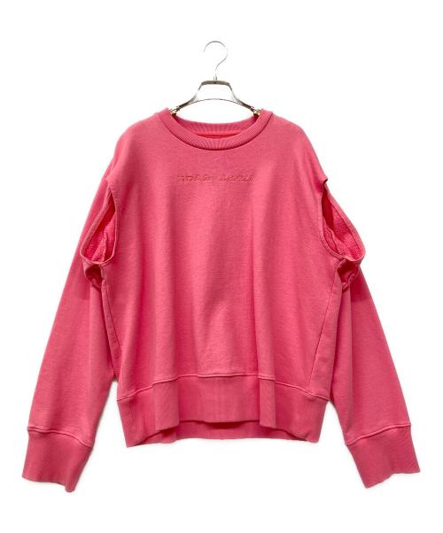 MM6 Maison Margiela（エムエムシックスメゾンマルジェラ）MM6 Maison Margiela (エムエムシックスメゾンマルジェラ) ロゴエンブロイダリースウェット ピンク サイズ:Sの古着・服飾アイテム