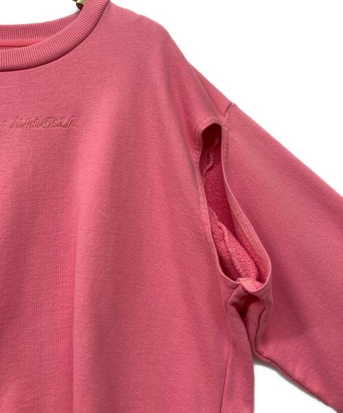 MM6 Maison Margiela（エムエムシックスメゾンマルジェラ）MM6 Maison Margiela (エムエムシックスメゾンマルジェラ) ロゴエンブロイダリースウェット ピンク サイズ:Sの古着・服飾アイテム
