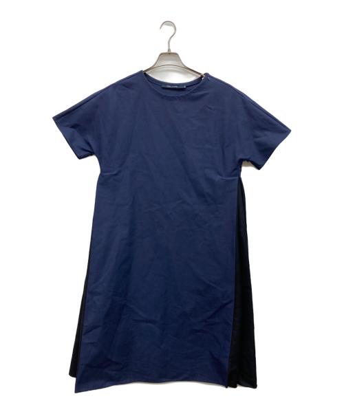 SOFIE D'HOORE（ソフィードール）SOFIE D'HOORE (ソフィードール) サイドプリーツワンピース ブルー サイズ:36の古着・服飾アイテム