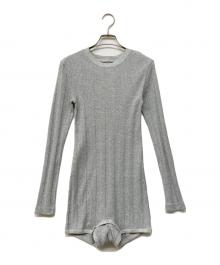 m.u Japoness（エムユー）の古着「Random Rib Bodysuit」｜ライトグレー