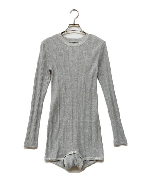 m.u Japoness（エムユー）m.u Japoness (エムユー) Random Rib Bodysuit ライトグレー サイズ:-の古着・服飾アイテム