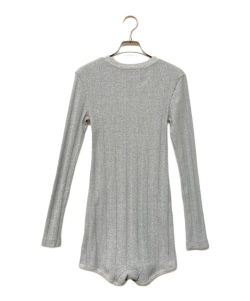 m.u Japoness（エムユー）m.u Japoness (エムユー) Random Rib Bodysuit ライトグレー サイズ:-の古着・服飾アイテム