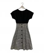 BLUE LABEL CRESTBRIDGEブルーレーベルクレストブリッジ）の古着「ドッキングワンピース」｜ブラック