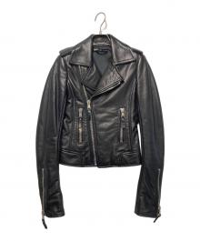 BALENCIAGA（バレンシアガ）の古着「レザーライダースジャケット」｜ブラック