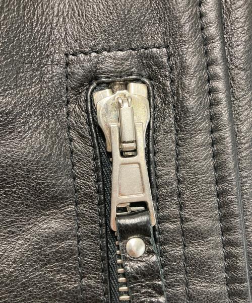 BALENCIAGA（バレンシアガ）BALENCIAGA (バレンシアガ) レザーライダースジャケット ブラック サイズ:34の古着・服飾アイテム