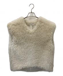 MIESROHE（ミースロエ）の古着「シャギーベスト」｜アイボリー