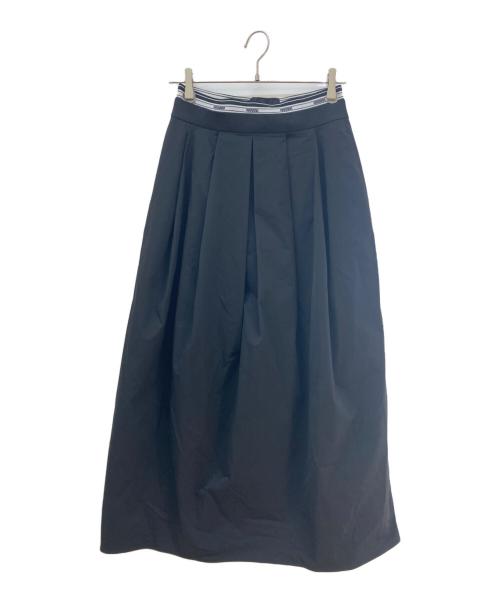 Adam et Rope（アダム エ ロペ）Adam et Rope (アダム エ ロペ) ダブルベルトコクーンスカート ブラック サイズ:38の古着・服飾アイテム