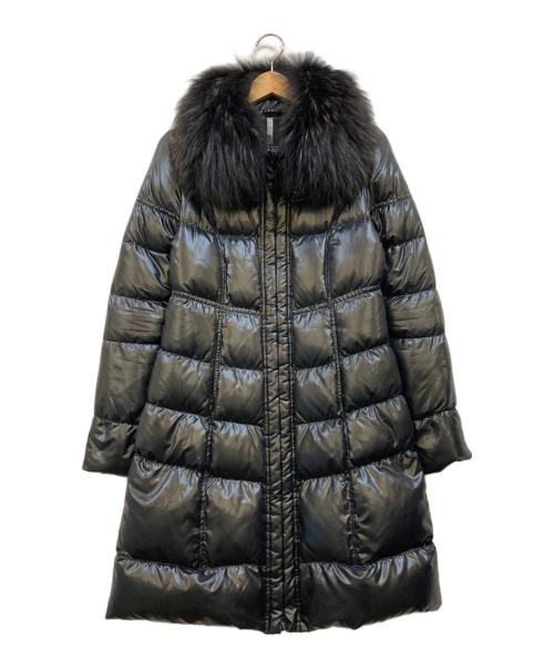 STANZA DOLCE（スタンザドルチェ）STANZA DOLCE (スタンザドルチェ) ファー付きダウンコート ブラック サイズ:36の古着・服飾アイテム