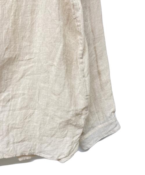Vlas Blomme（ヴラスブラム）Vlas Blomme (ヴラスブラム) スタンドカラーリネンシャツ ベージュ サイズ:Fの古着・服飾アイテム