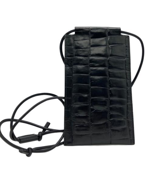 Maison Margiela（メゾンマルジェラ）Maison Margiela (メゾンマルジェラ) クロコスマホショルダー ブラックの古着・服飾アイテム