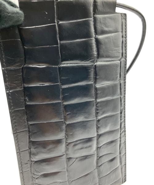 Maison Margiela（メゾンマルジェラ）Maison Margiela (メゾンマルジェラ) クロコスマホショルダー ブラックの古着・服飾アイテム