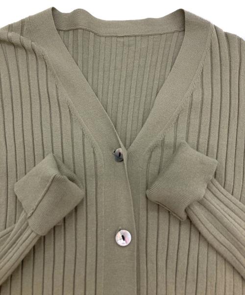 SOEJU（ソージュ）SOEJU (ソージュ) ワイドリブVネックカーディガン オリーブ サイズ:Sの古着・服飾アイテム
