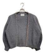 Adam et Ropeアダム エ ロペ）の古着「【サステナブル】パール付きカーディガン」｜グレー