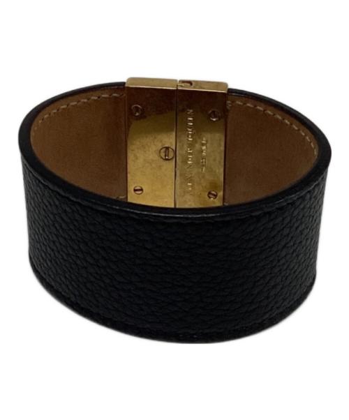 ALEXANDER McQUEEN（アレキサンダーマックイーン）ALEXANDER McQUEEN (アレキサンダーマックイーン) スカルレザーブレスレット ブラックの古着・服飾アイテム