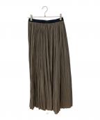 AP STUDIOエーピーストゥディオ）の古着「サテンギャザースカート」｜カーキ