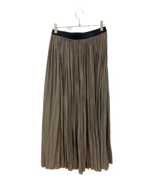 AP STUDIO（エーピーストゥディオ）AP STUDIO (エーピーストゥディオ) サテンギャザースカート カーキ サイズ:FREEの古着・服飾アイテム