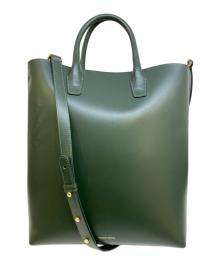 MANSUR GAVRIEL（マンサーガブリエル）の古着「2WAYレザートートバッグ」｜モスグリーン
