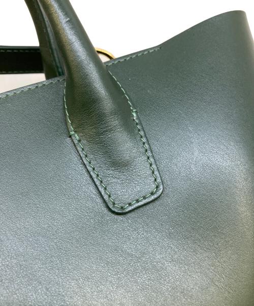 MANSUR GAVRIEL（マンサーガブリエル）MANSUR GAVRIEL (マンサーガブリエル) 2WAYレザートートバッグ モスグリーンの古着・服飾アイテム