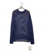 MUSE de Deuxieme Classeミューズ ドゥーズィエム クラス）の古着「Mesh クルーネック プルオーバー」｜ネイビー