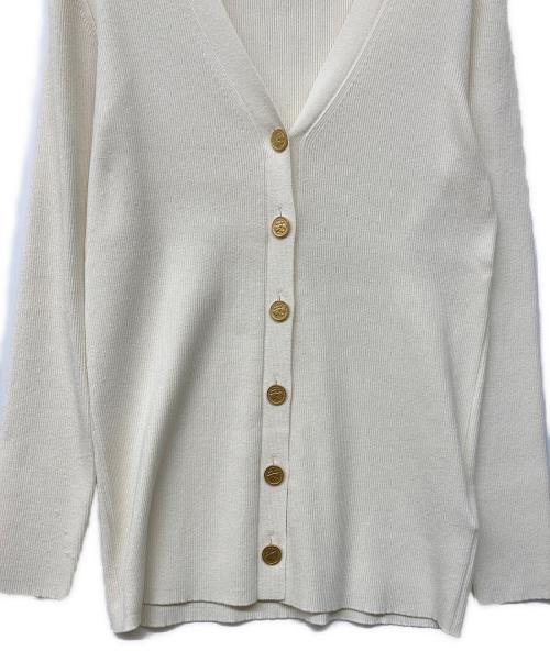 MUSE de Deuxieme Classe（ミューズ ドゥーズィエム クラス）MUSE de Deuxieme Classe (ミューズ ドゥーズィエム クラス) Diner B RIB カーディガン ホワイト サイズ:FREEの古着・服飾アイテム