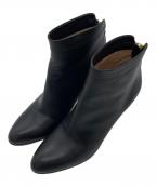 PELLICOペリーコ）の古着「バックジップショートブーツ」｜ブラック
