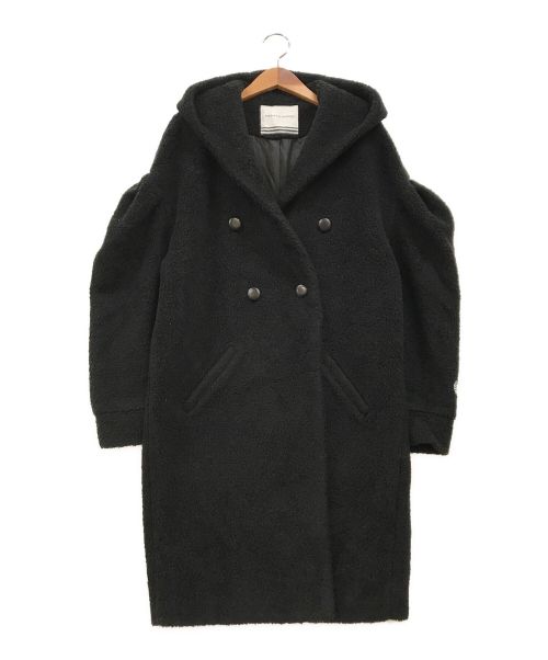 BORDERS at BALCONY（ボーダーズアットバルコニー）BORDERS at BALCONY (ボーダーズアットバルコニー) ボアコート ブラック サイズ:36の古着・服飾アイテム