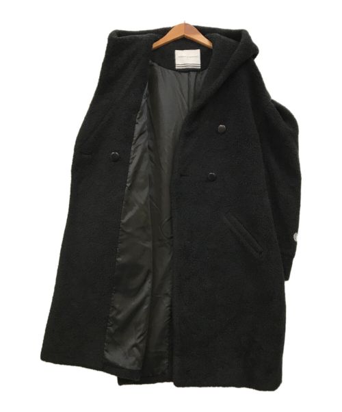 BORDERS at BALCONY（ボーダーズアットバルコニー）BORDERS at BALCONY (ボーダーズアットバルコニー) ボアコート ブラック サイズ:36の古着・服飾アイテム