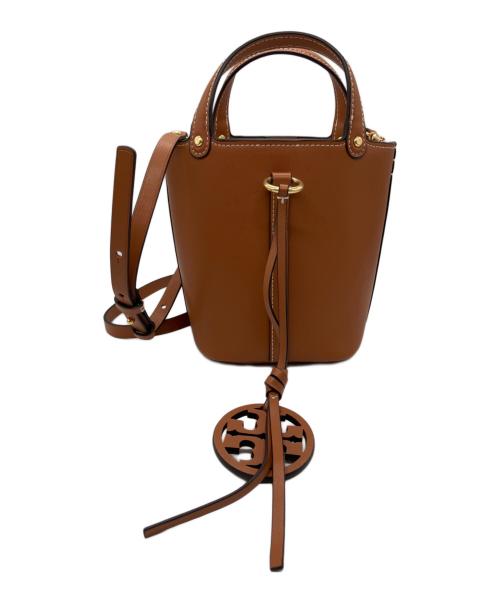 TORY BURCH（トリーバーチ）TORY BURCH (トリーバーチ) ミラーミニバケットバッグ ブラウンの古着・服飾アイテム