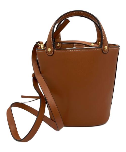 TORY BURCH（トリーバーチ）TORY BURCH (トリーバーチ) ミラーミニバケットバッグ ブラウンの古着・服飾アイテム
