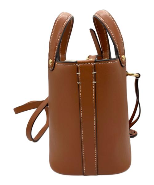 TORY BURCH（トリーバーチ）TORY BURCH (トリーバーチ) ミラーミニバケットバッグ ブラウンの古着・服飾アイテム