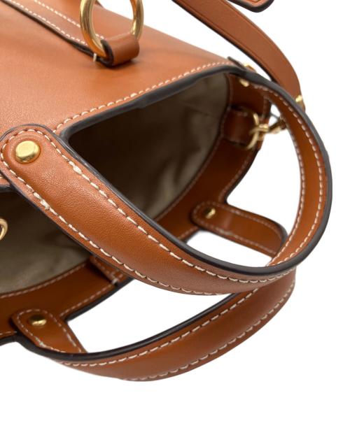 TORY BURCH（トリーバーチ）TORY BURCH (トリーバーチ) ミラーミニバケットバッグ ブラウンの古着・服飾アイテム